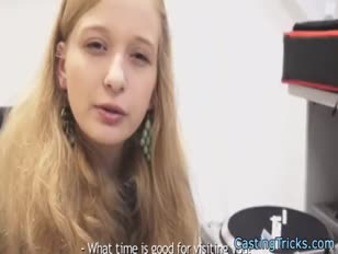 Fake russische vorsprechen mit einem blonden teenager